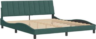 vidaXL Vidaxl - Estructura Cama Sin Colch&oacute;n Terciopelo Verde Oscuro 180x200 Cm