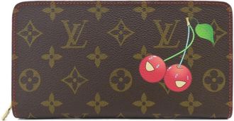 Louis Vuitton Brown Coated Canvas Long Wallet (Bi-Fold) (Pre-Owned)
