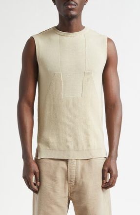 Rick Owens Virgin Wool Rib Sweater Tank in Sand at Nordstrom, Size X-Large