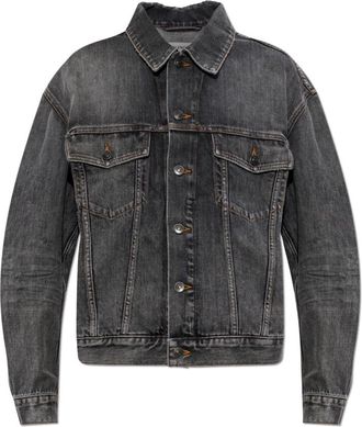 Balenciaga Logo Denim Jacket - Dames - Spijkerjassen - Zwart - M - Denim - Jassen