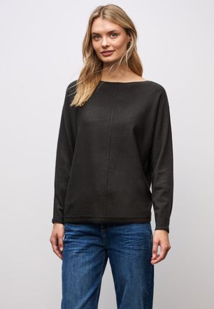 Street One Strickpullover STREET ONE, Damen, Gr. 34, schwarzest braun, Strick, Obermaterial: 30% Polyester, 29% Polyacryl, 21% Viskose, 20% Nylon, unifarben, beq