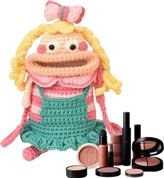 Generic Cute Knitted Sausage Mouth Phone Bag, Cartoon Shoulder Bag for Mobile, for Outings, Travel, Camping, Parties, Keys Make-Up, Green, Se r&eacute;f&eacute;rer &agrave; la des