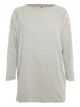 Elisabetta Franchi T-shirt met sterpatch - Grijs