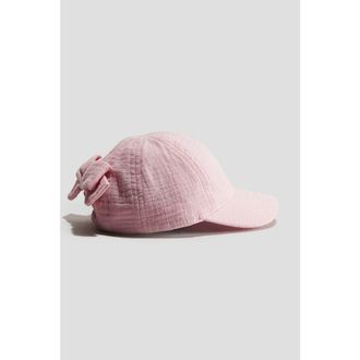 H&M Appliqu&eacute;d Cotton Cap in Light Pink at Nordstrom, Size 9-12 M