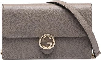 Gucci Pre-owned Gucci Dollar Calfskin Interlocking G Wallet on Chain Ladies GGDDKJOTJ7TQK25I