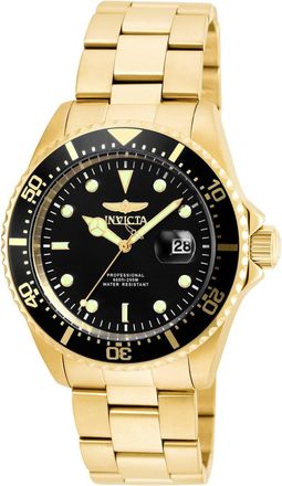 Invicta Pro Diver 22062 Heren Horloge - Quartz Uurwerk - Roestvrij Staal met zwarte Wijzerplaat - 43mm
