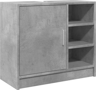 vidaXL Armario de lavabo madera ingeniería gris hormigón 63x29x55 cm Vidaxl