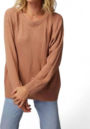 Spiritual Gangster Luxe Essential Doutzen Ballet Sweater In Rust