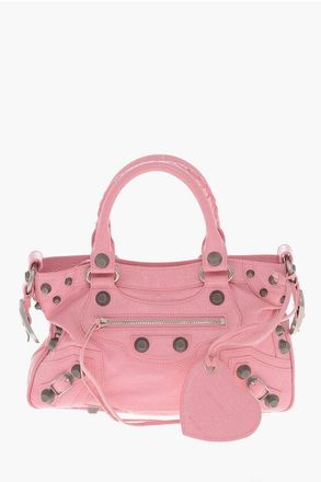 Balenciaga Borsa a Spalla LE CAGOLE in Pelle Craquel&egrave; con Dettagli in M taglia Un