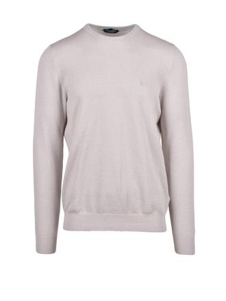 Harmont & Blaine Beige Cotton Crewneck Sweater