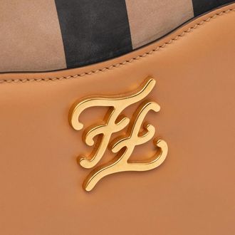 Fendi Hobo Bags - 2010-2024 Calfskin Vitello King Nubuck Pequin Karl - Gr. unisize - in Braun - für Damen