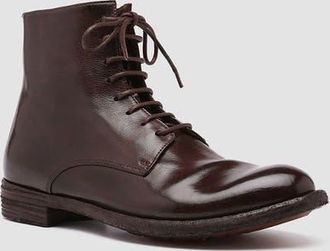 Officine Creative Lexikon 123 Leather Ankle Bootie in Burgundy at Nordstrom, Size 38