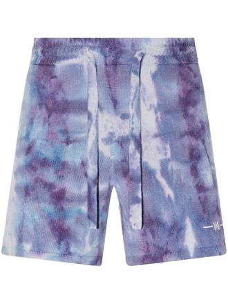 Amiri Shorts met tie-dye - Paars