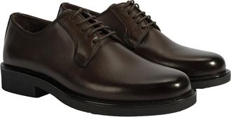 Desa Man Casual Lace-Ups - Leather Upper, Easy On/Off, Flat Heel, Breathable | Brown - 44