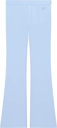 Courrèges tech jersey flared trousers - women - Polyester/Viscose - S - Blue