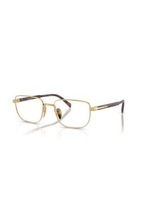Prada 53mm Rectangle optical glasses in Gold at Nordstrom