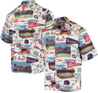 Reyn Spooner Mens Reyn Spooner White St. Louis Cardinals Scenic Button-Up Shirt at Nordstrom, Size Medium