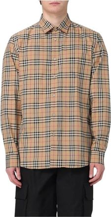 Burberry Heren, Overhemden, Beige, Maat: XS Katoen