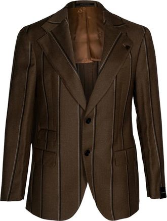 Gabriele Pasini Heren, Pakken, Bruin, Maat: 2XL Wol