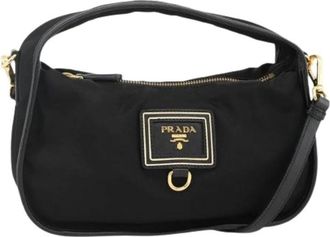 Prada Pre-owned Vintage Nylon Mini Bag - Dames - Vintage Mini Tas - Zwart - ONE Size - Nylon - Vintage