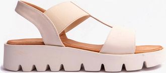 Heavenly Feet Womens Heavenly Feet RITZ Womens Sandals Stone - Cream - Size: 8