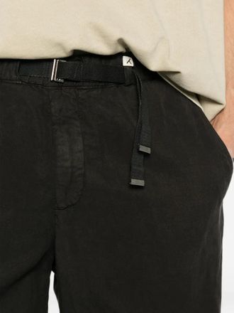 Myths Belted Straight-Leg Shorts - Black