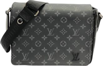 Louis Vuitton Monogram Eclipse Black Coated Canvas Shoulder Bag (Pre-Owned)