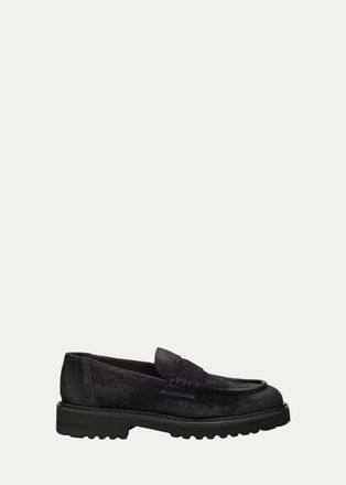 Doucal's Philadelphia Suede Penny Loafers