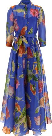 Carolina Herrera Blue Trench coat dress