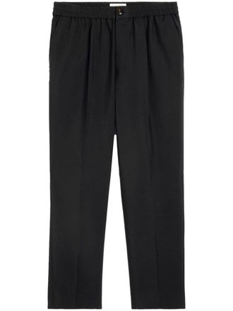 Ami cropped virgin wool tapered trousers - men - Virgin Wool - M - Black