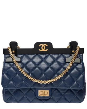 Chanel Blue Leather 2.55 Shoulder Bag (Authentic Pre-Loved)