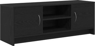 vidaXL Vidaxl - Mobile Porta Tv Rovere Nero 102x30x37,5 Cm Legno Multistrato