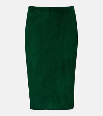 Stouls Gilda suede pencil skirt