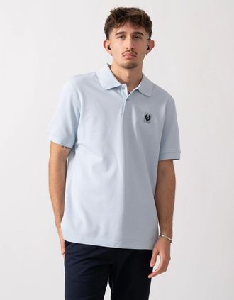 Belstaff Mens Belstaff Short Sleeved Mens Polo - Sky Blue - Size: 40