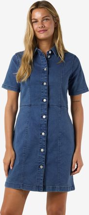 Noisy May Jeanskleid NOISY MAY NMNISA S/S SLIM DENIM DRESS VI534MB NOOS, Damen, Gr. XL, N-Gr, blau (medium blau denim), Denim/Jeans, Obermaterial: 69% Baumwolle