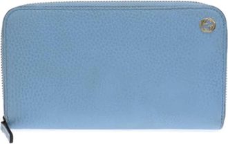 Gucci Pre-owned Wallets, female, Blue, Size: ONE SIZE Pre-owned Vintage Leather Wallet
