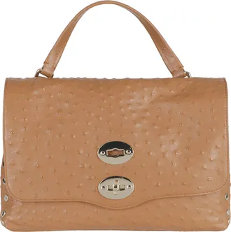 Zanellato Brown Postina Cactus Swivel Buckle Leather Shoulder Bag