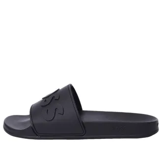 HUGO BOSS Raised Italian Made Slides Black 50498241-005