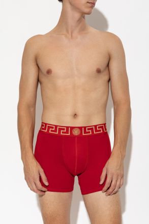 Versace Cotton Boxers With Logo, Mens, Red