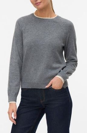 Vero Moda Wonderful Faux Layered Sweater in Medium Grey Melange at Nordstrom Rack, Size X-Small
