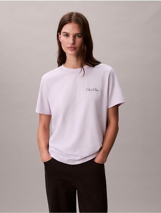 Calvin Klein Jeans Calvin Klein Womens Small Script Logo Classic T-Shirt - Purple - XL