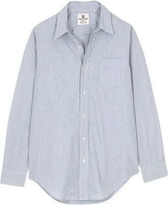 Denimist Boyfriend Shirt - Dames - Overhemden - Grijs - 2XS - Katoen - Overhemden