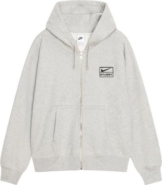 St&uuml;ssy Fleece Hoodie met Volledige Rits - Heren - Vesten met rits - Grijs - XS - Hoodies & sweatvesten