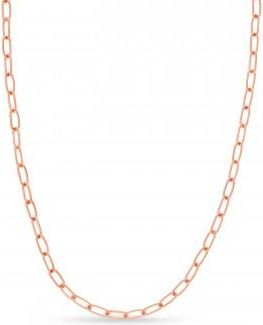Allurez Large Paperclip Link Chain Necklace With Lobster Lock 14k Rose Gold