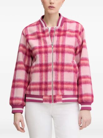 Benetton checked zip jacket - Pink