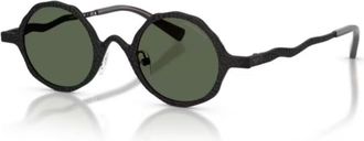 Emporio Armani 0ea2166 Round Metal Frame Sunglasses with Textured Temples