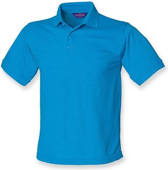 Henbury Heavy Pique Polo Shirt : Color - Sapphire : Size - XXL