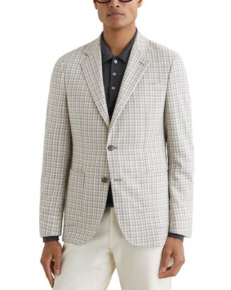 Reiss Canty Notch Dogtooth Formal Jacket