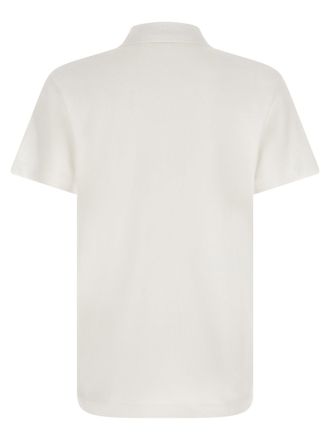 Versace Medusa Logo Cotton Piqu&eacute; Polo - Off-White