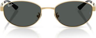 Ray-Ban Rb 3774D Ovale Metalen Zonnebril - unisex - Zonnebrillen - Geel - 55 MM - Accessoires